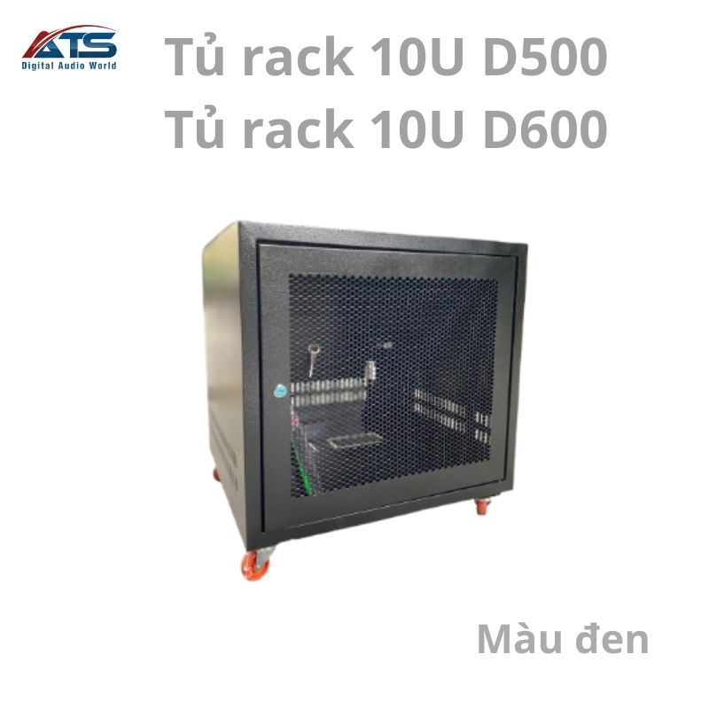 TỦ RACK 10U-D600 BÁNH XE